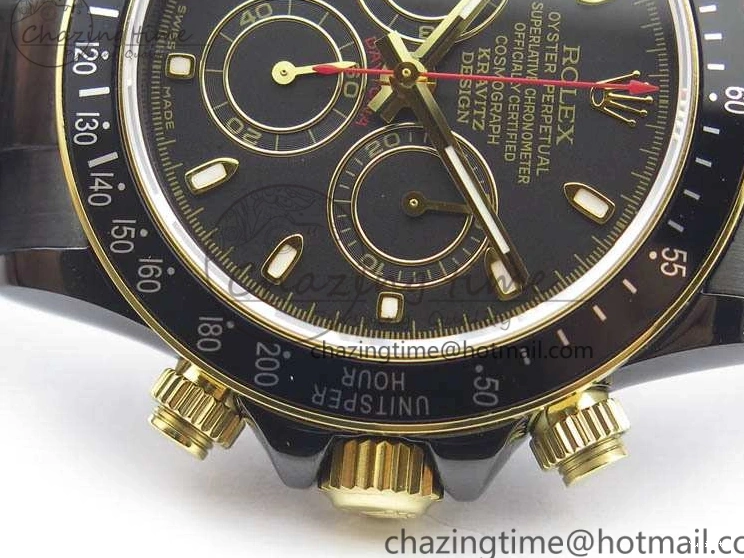 Bracelet Kravitz Daytona Black YG Best Maker On DLC DLC BP Dial Strap) A4130 Edition (Free Leather 0121